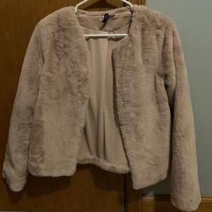 Rose Gold/Pink Faux Fur Jacket